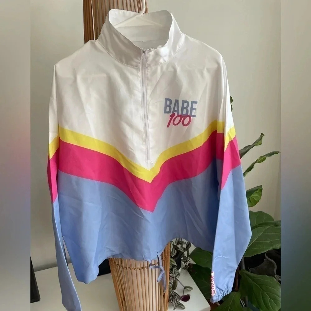 Babe 100 / vintage look / thin jacket hoodie / Barbie vibe / size small - Picture 1 of 5